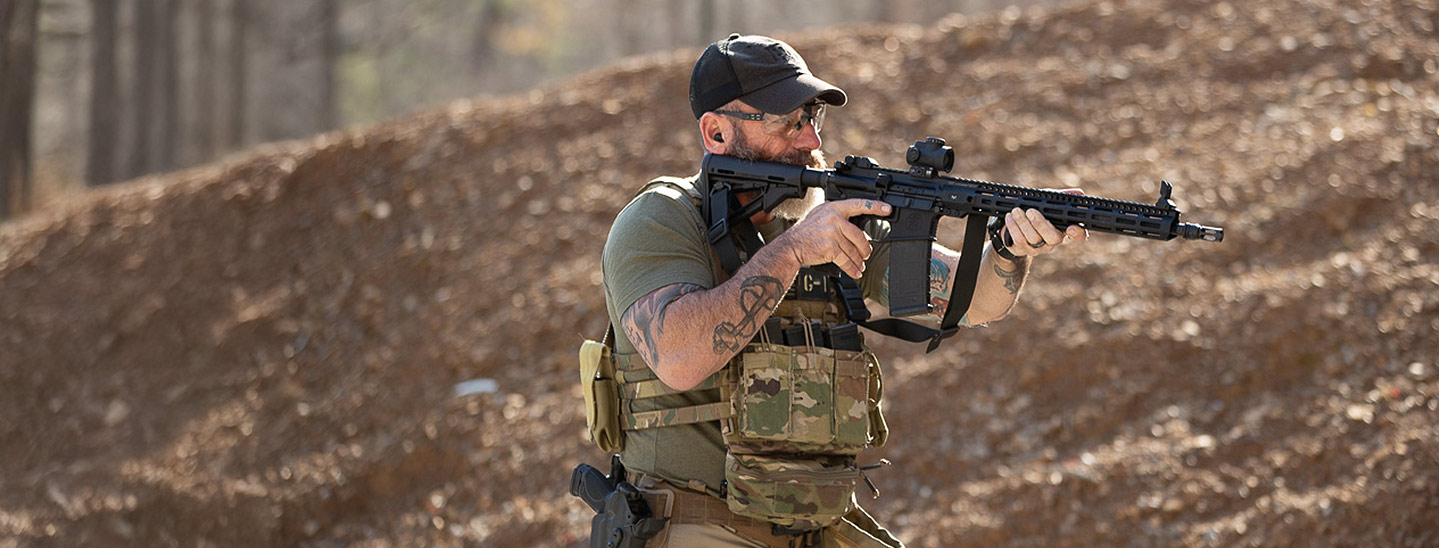 Smith & Wesson Man holding rifle