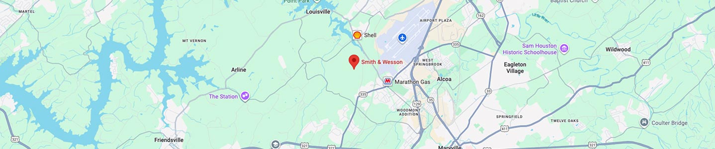 Location map of Smith & Wesson Academy